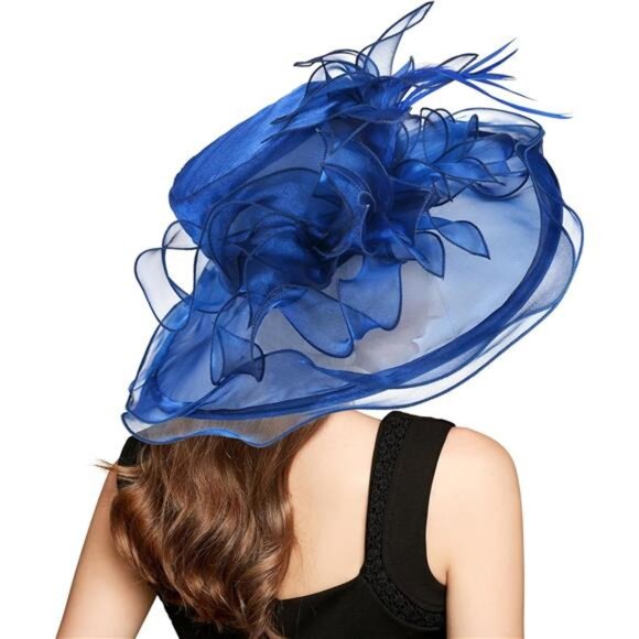 Classy Sun Hat for Women Ladies S10-3700-royal Blue - Picture 5 of 6